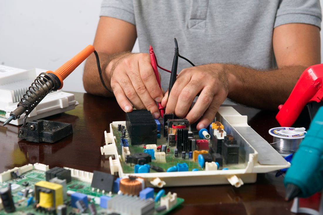 Illustrative photograph of electronics development