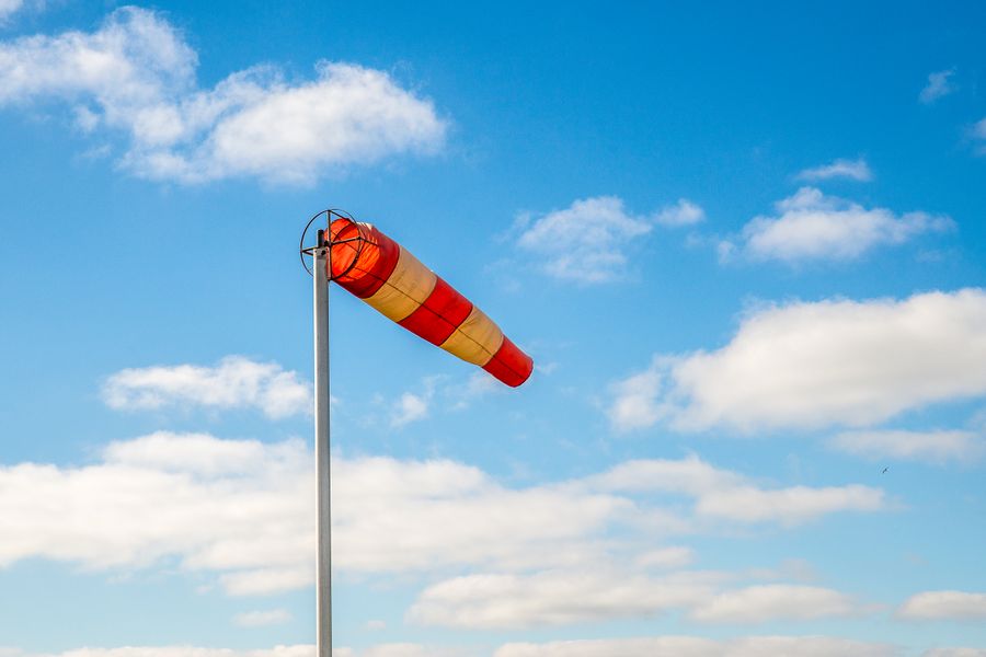 Photo of a wind indicator used as a motion reference